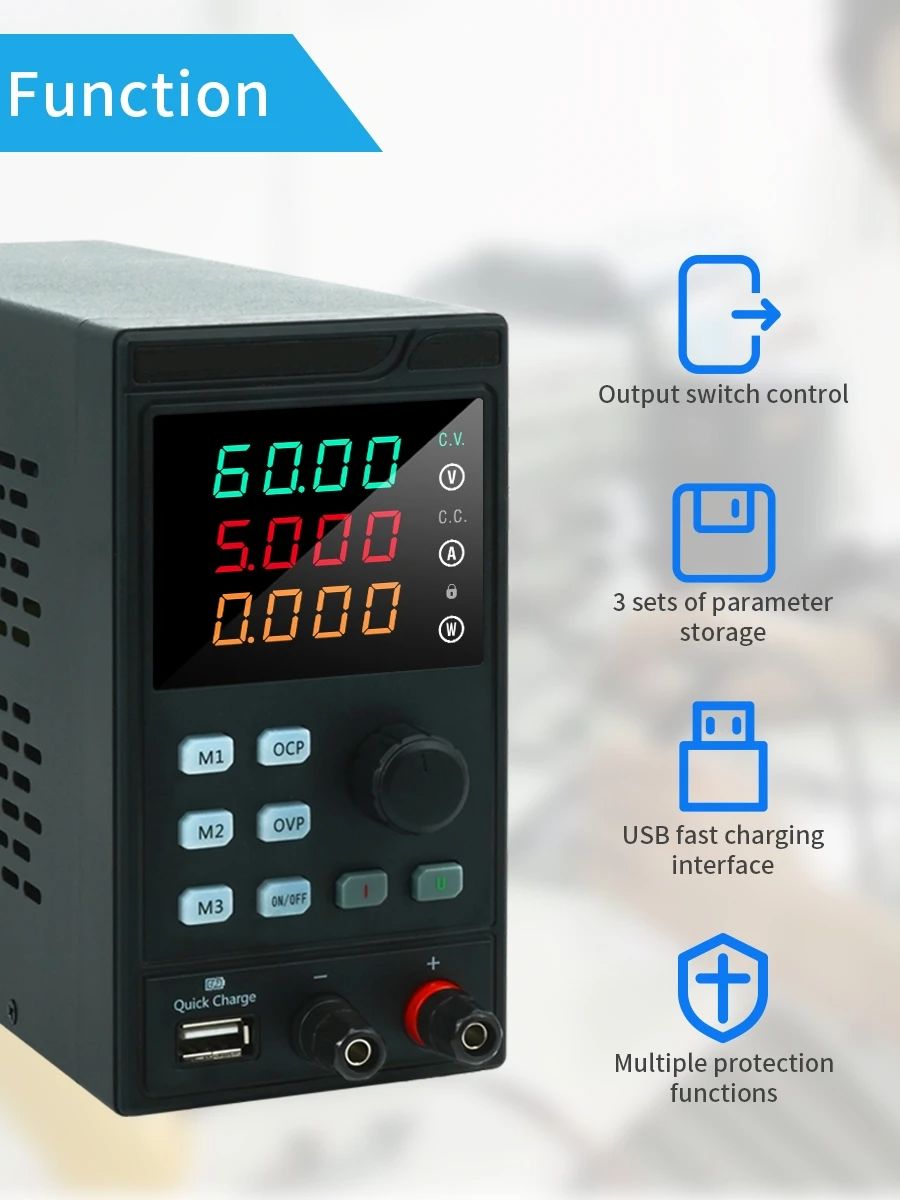 MYAMI 30V 32V 10A z USB/RS485  – Programmable Dc Power Supply 60V 10A recenzja i cena